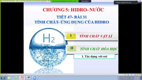 Tổ khtn thực hiện chuyên đề hoá online